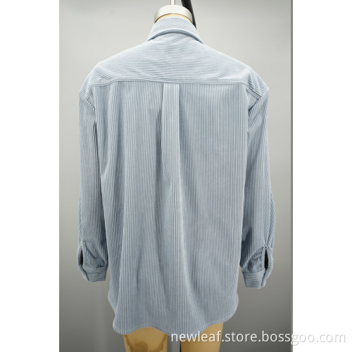 Classic color series corduroy single-breasted shirt